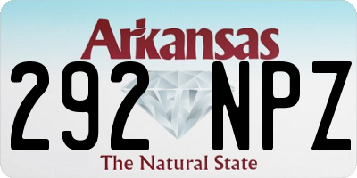 AR license plate 292NPZ
