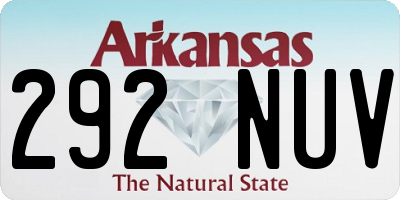 AR license plate 292NUV