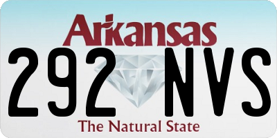 AR license plate 292NVS