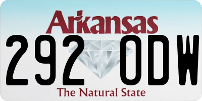 AR license plate 292ODW