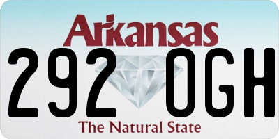AR license plate 292OGH