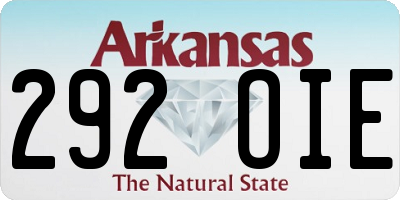 AR license plate 292OIE