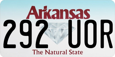 AR license plate 292UOR