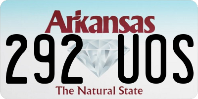 AR license plate 292UOS
