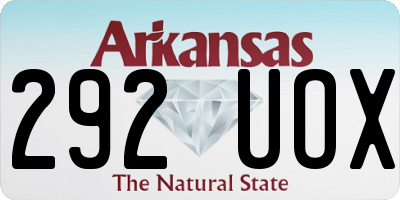 AR license plate 292UOX