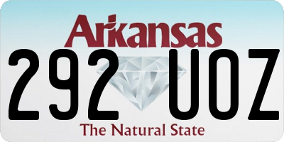 AR license plate 292UOZ