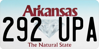AR license plate 292UPA