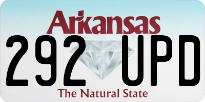 AR license plate 292UPD