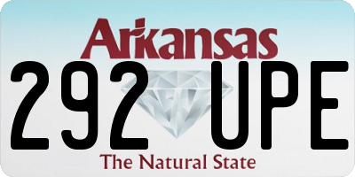 AR license plate 292UPE
