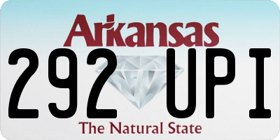 AR license plate 292UPI