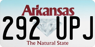 AR license plate 292UPJ