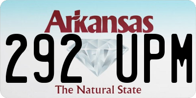 AR license plate 292UPM