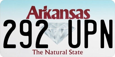 AR license plate 292UPN