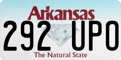 AR license plate 292UPO