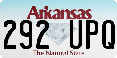 AR license plate 292UPQ