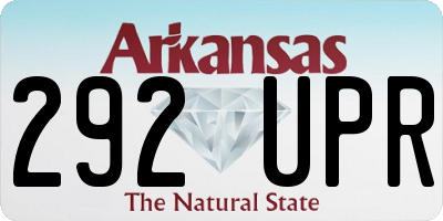 AR license plate 292UPR