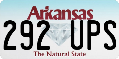 AR license plate 292UPS