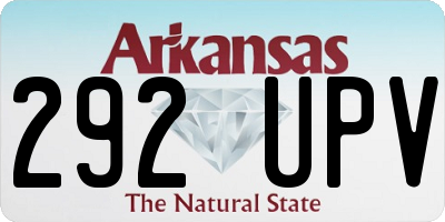 AR license plate 292UPV