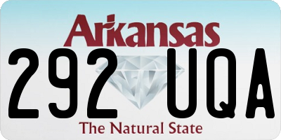 AR license plate 292UQA