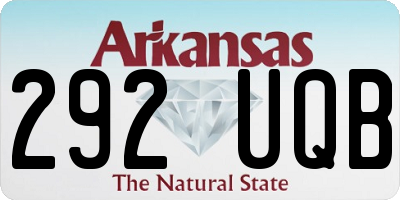 AR license plate 292UQB