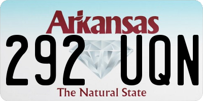AR license plate 292UQN