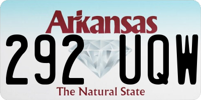 AR license plate 292UQW