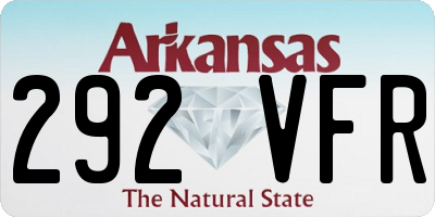 AR license plate 292VFR