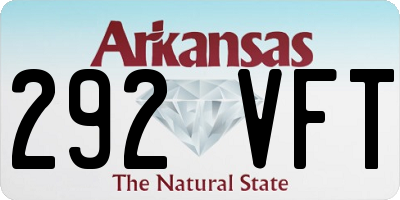 AR license plate 292VFT