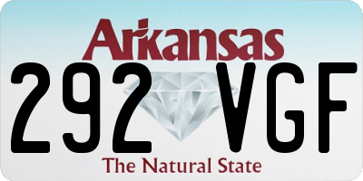 AR license plate 292VGF