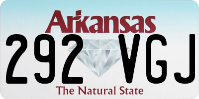 AR license plate 292VGJ
