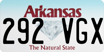 AR license plate 292VGX