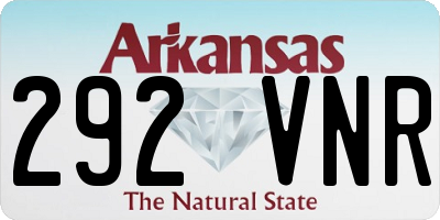 AR license plate 292VNR