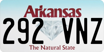 AR license plate 292VNZ