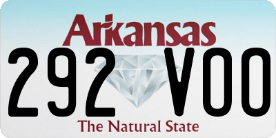 AR license plate 292VOO