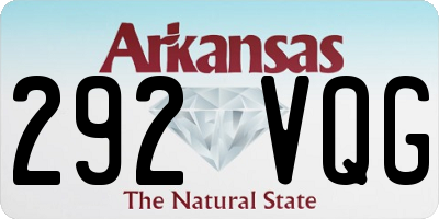 AR license plate 292VQG