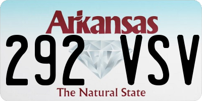 AR license plate 292VSV
