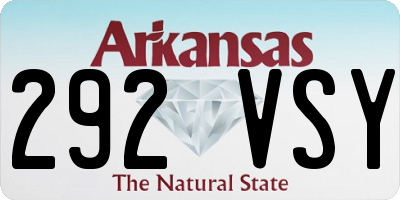 AR license plate 292VSY