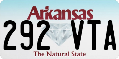 AR license plate 292VTA