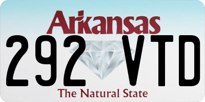 AR license plate 292VTD