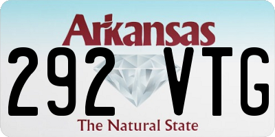 AR license plate 292VTG