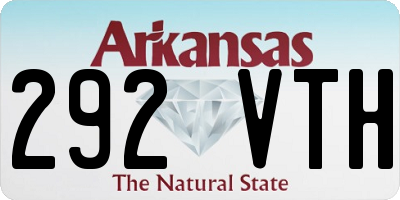 AR license plate 292VTH