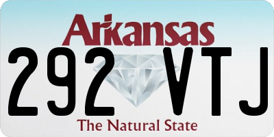 AR license plate 292VTJ