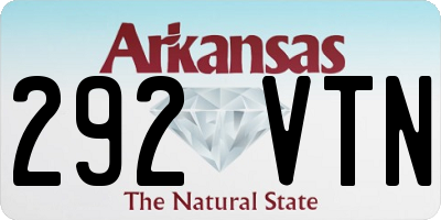 AR license plate 292VTN