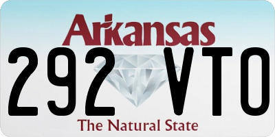 AR license plate 292VTO