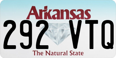 AR license plate 292VTQ
