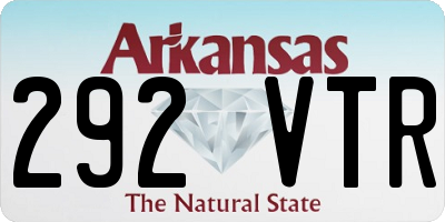 AR license plate 292VTR