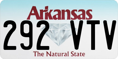 AR license plate 292VTV