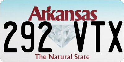 AR license plate 292VTX