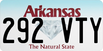 AR license plate 292VTY