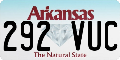 AR license plate 292VUC